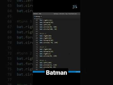 Making batman logo in python ||coding status||#shorts #python#coding# ...