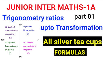 JUNIOR INTER MATHS-1A//CLASS11/trigonometry part 01//all silver tea cups//Ts&Ap/@naveenreddyMATH