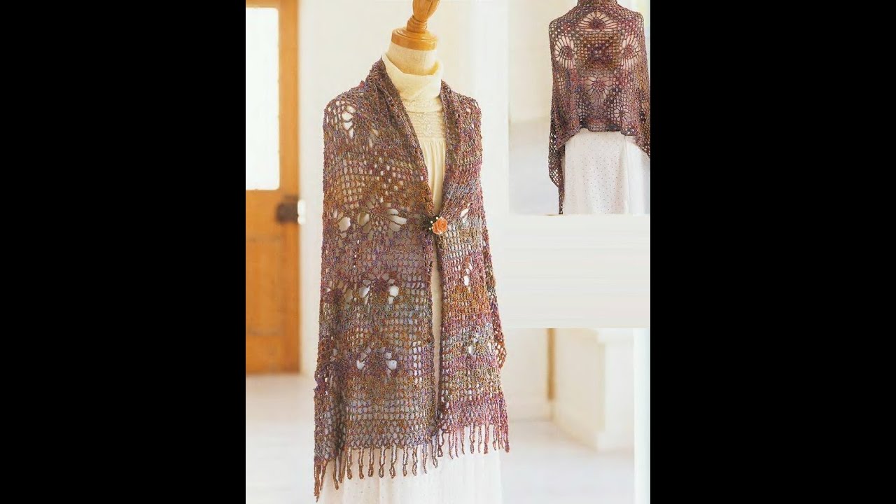 Crochet Shawl/Шарф *Вязание палантина*Как носить палантин/ How to Crochet a Super Scarf  Урок 328