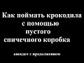 Как поймать крокодила с помощью пустого спичечного коробка