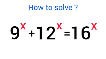 A Nice Olympiad Exponential Equation • X=?