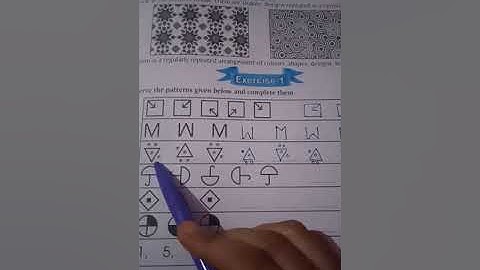 pattern and symmetry Class-4, Maths , Ex- 1&2 of Unit-8