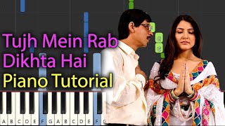 Tujh Mein Rab Dikhta Hai Piano Tutorial Notes & MIDI | Rab Ne Bana Di Jodi