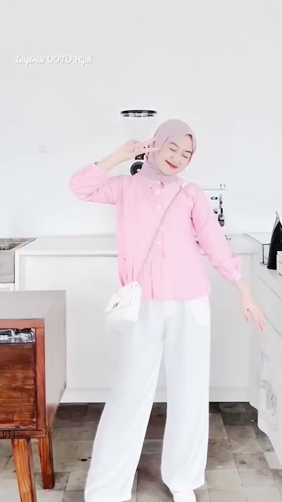 OOTD MANIS PINK PUTIH #hijabstyle #inspirasiootdhijab