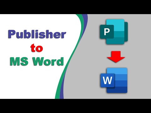 How to convert Publisher to Word Document using Microsoft Publisher