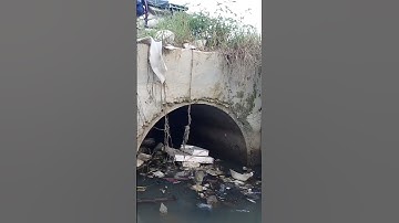 Finish Hard Cleaning Plastic blockage Culvert pipe a long time #cleaning #shorts #Unclong