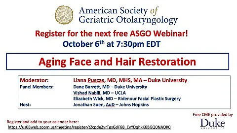 ASGO 10/06/22 Aging Face Hair Restoration ASGO