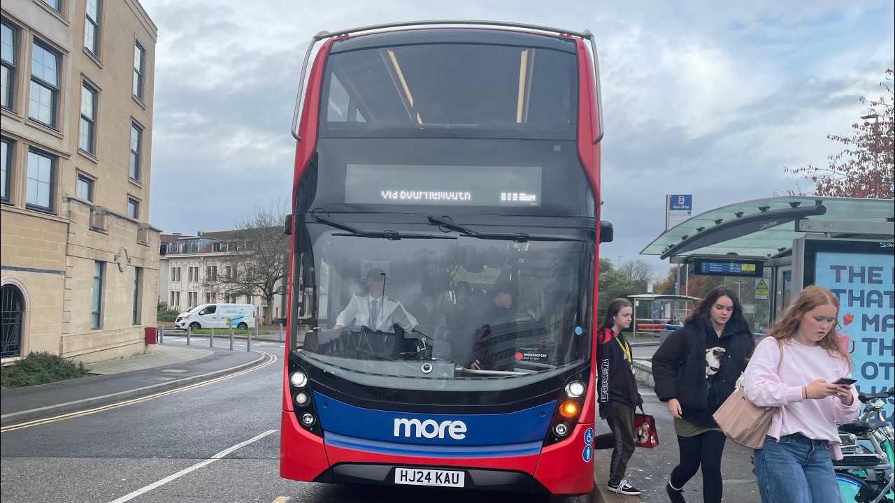 Morebus 2024 Alexander Dennis Enviro 400 MMC (HJ24 KAU) on the M2 to Southbourne. 