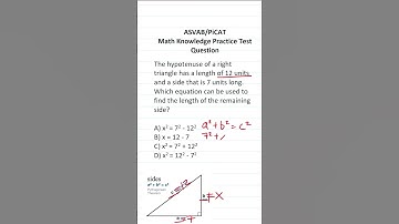 Pythagorean Theorem: ASVAB/PiCAT Math Knowledge Practice Test Q #acetheasvab #grammarhero