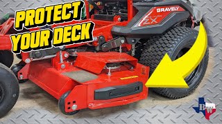 Installing a Gravely Ariens Lawn Mower Deck Bumper on a zero turn mower
