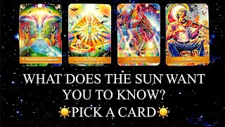 PICK A CARD | ☀WHAT DOES THE SUN WANT YOU TO KNOW RIGHT NOW?✨