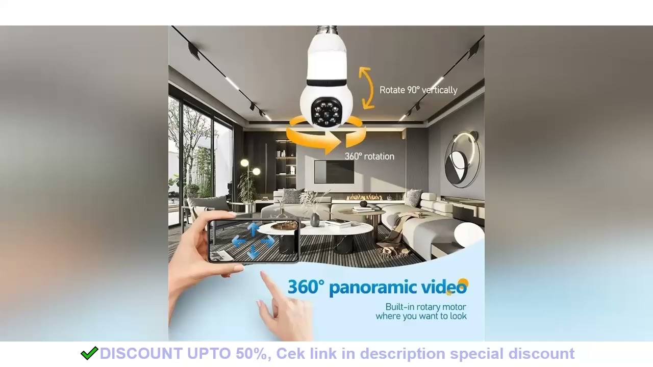 3CGRO-8MP Lamp Bulb Wifi Camera 32G Memory Card Smart IP Surveillance Two-Way Audio Color Night Visi