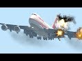 Worst Boeing 747-100 Emergency Landing With Fire Engine | X-Plane 11