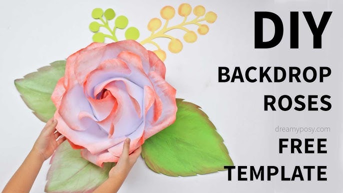 free-template-how-to-make-large-giant-paper-rose-youtube