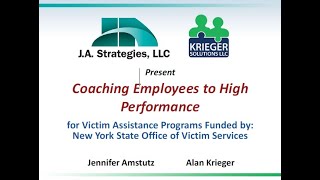 Coaching Employees to High Performance Webinar - July 16, 2020