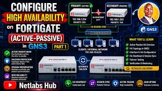 Enterprise High Availability (HA) on FortiGate Firewall | Active-Passive Configuration in GNS3