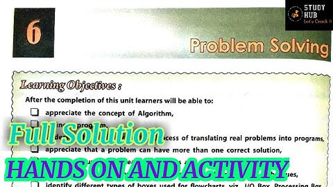 DAV Class 8 Computer Chapter 6 Full Solution||Problem Solving||