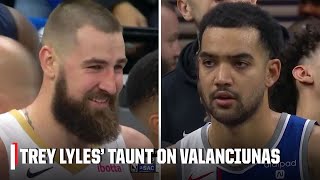TENSIONS RISE as Trey Lyles swings at Jonas Valanciunas, T'd up for taunting 😳