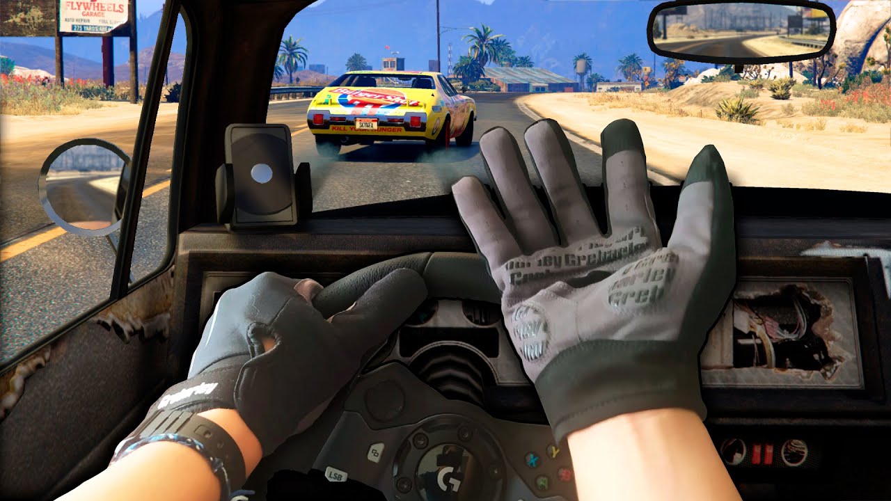 Jugando Carreras de GTA 5 con VOLANTE PEDALES y MARCHAS (Mod)