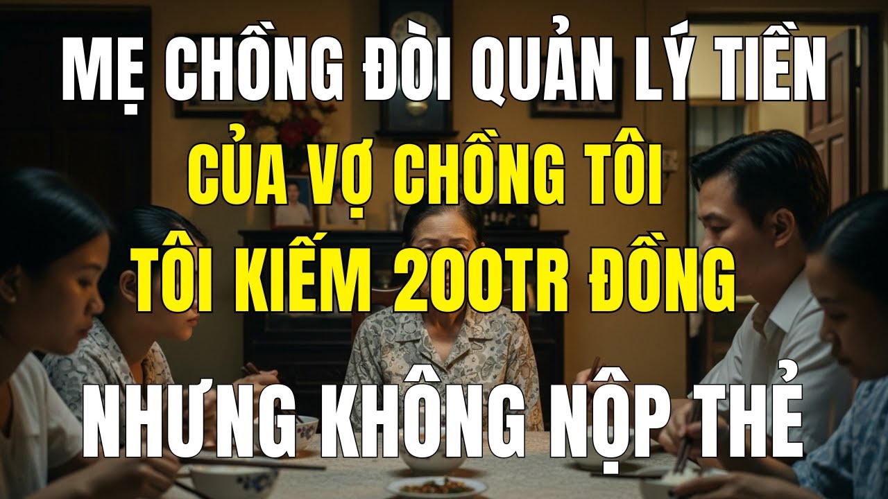 Mẹ Chồng Đòi Quản Lý Tiền Của Vợ Chồng Tôi – Tôi Kiếm 200 Triệu/Tháng, Nhưng Không Nộp Thẻ