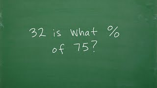32 is what PERCENT of 75? Let’s solve the percent problem stepbystep….