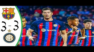 اهداف برشلونة و انتر ميلان 3-3