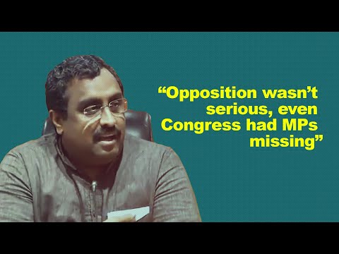 Opposition wasn’t serious, even Congress had MPs missing: Ram Madhav after NDA’s RS win