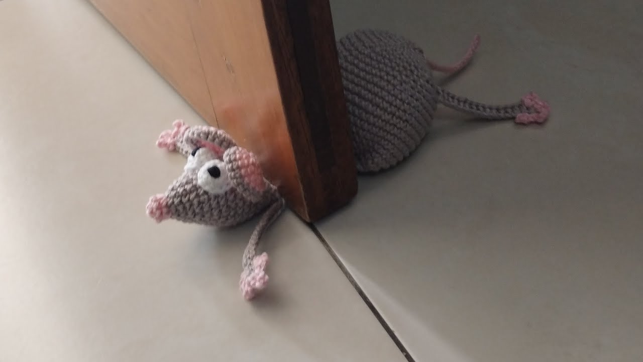Ratinho peso de porta parte 1 #amigurumi #pesodeporta #croche #tutorial #artesanato