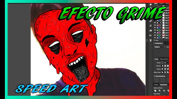 Como hacer el efecto Grime|Efecto Grime|SpeedArt|illustrator