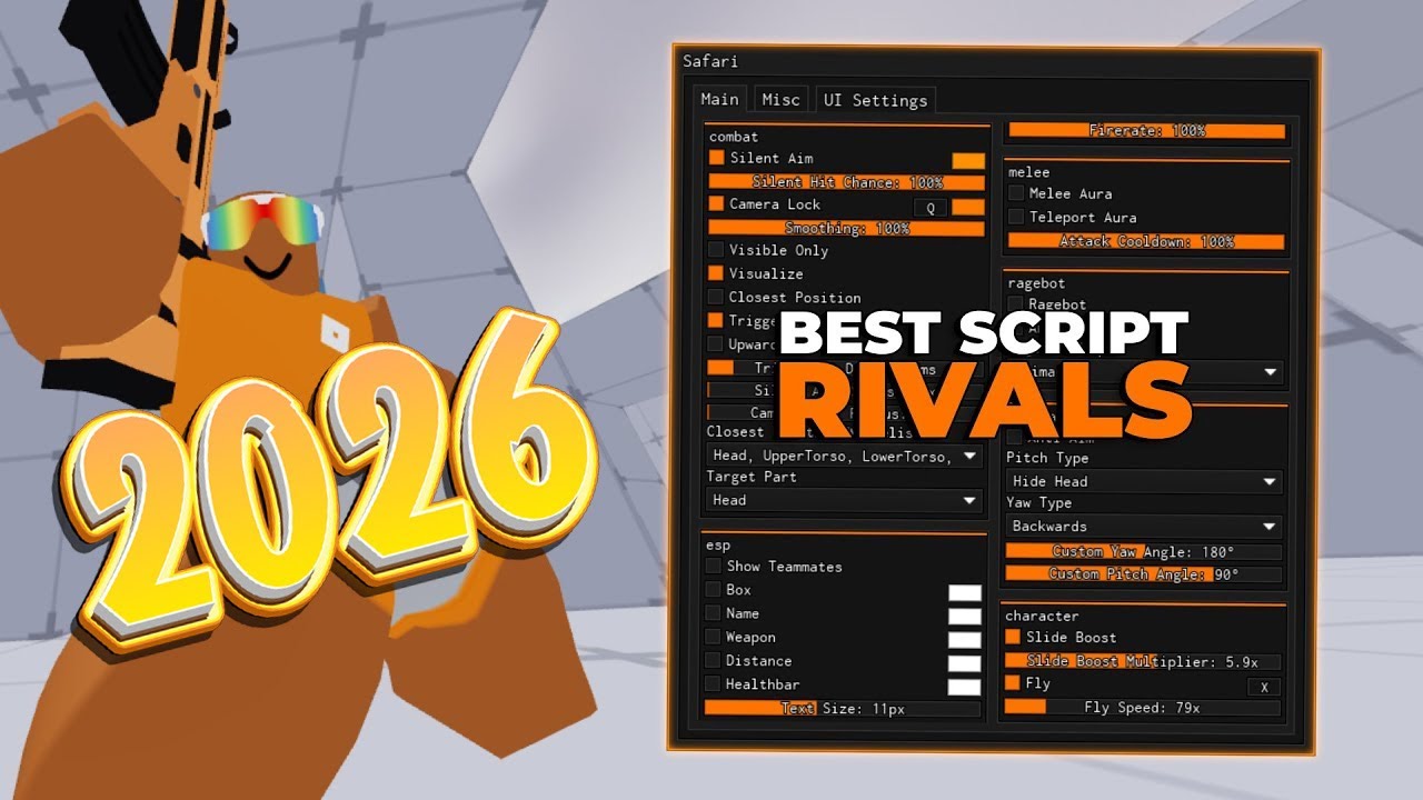 Ragebot Rivals BEST Rivals Script 2026 | Unnamed Enhancements GUI | Skin Changer ...