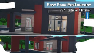 Building a Fast Food Restaurant with NO GAMEPASS | Speedbuild | Bloxburg