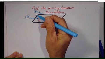 FINDING THE MISSING DIMENSION OF A PARALLELOGRAM TUTORIAL