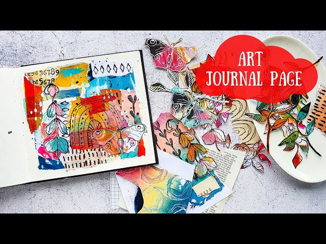 Two Mixed Media Collage Art Journal Pages – Video Tutorial – Susanne Rose  Art