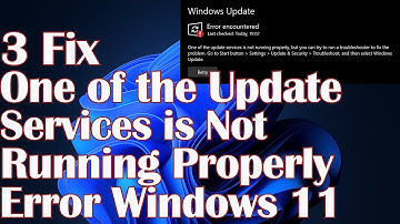 One of the Update Services is Not Running Properly Error Windows 11 - 3 Fix