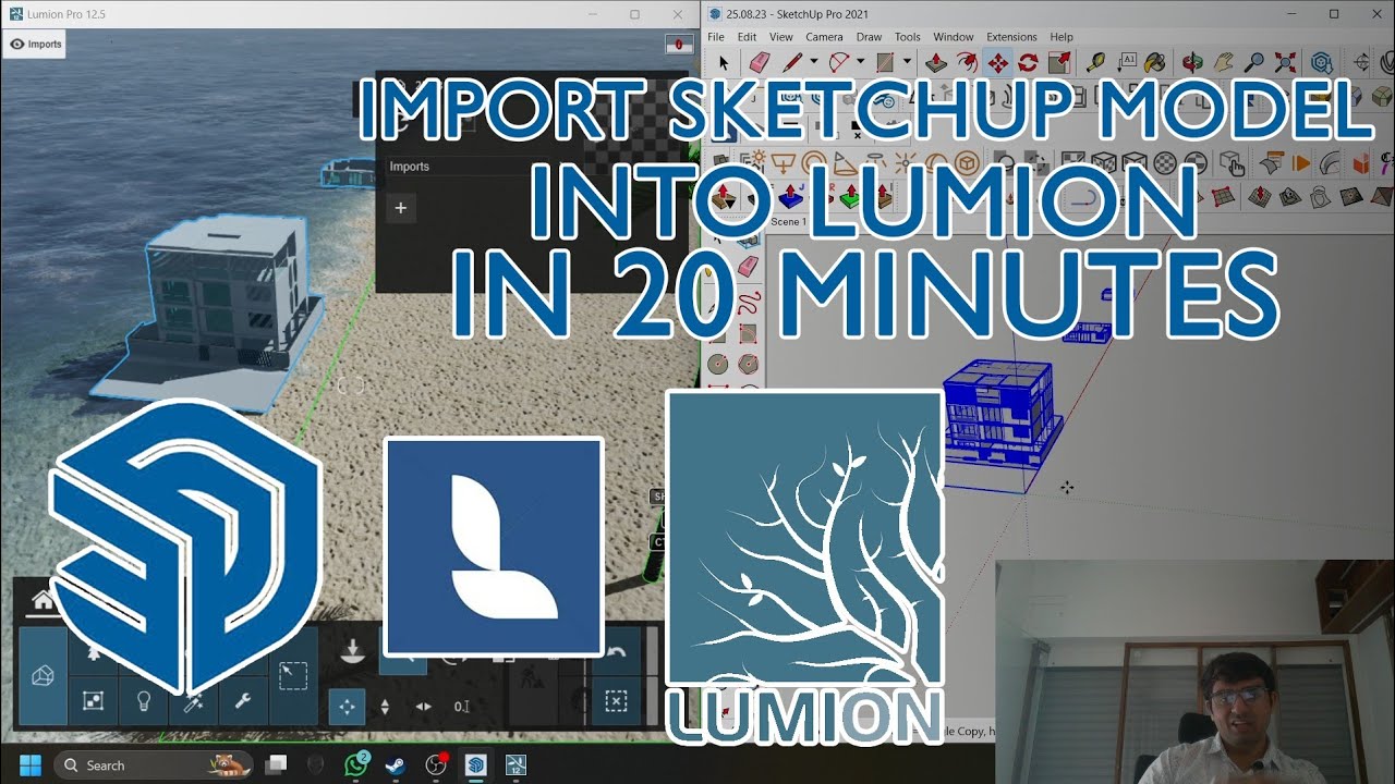 (Lumion LiveSync + .dae) How to import SketchUp model in lumion in 20 ...