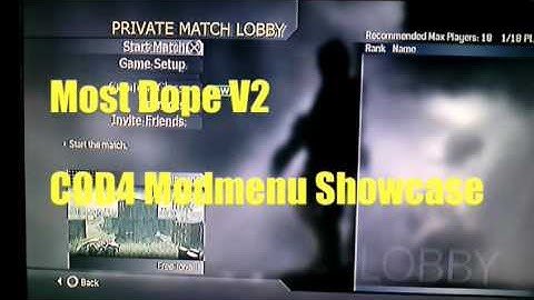 COD4; Most Dope V2 modmenu showcase