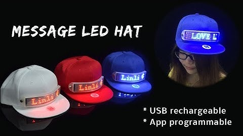 App or USB Programmable Led Message Hat, LED Display Screen Hat, Hip-hop Flash Cap