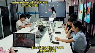 #englishlanguage #conferencetable smart conference table 15.6 inch retractable motorized lcd monitor
