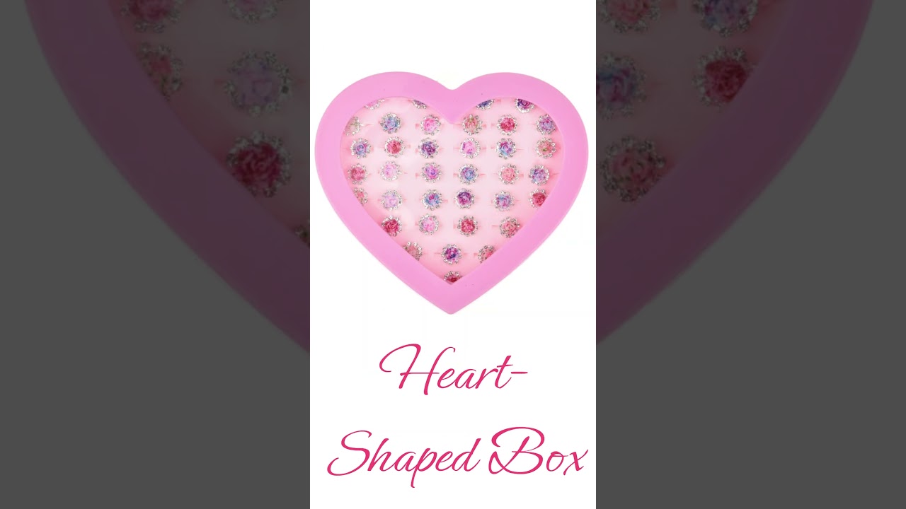 Sparkly 36 Pcs Kids Adjustable Rings - Perfect Birthday Party Gifts 