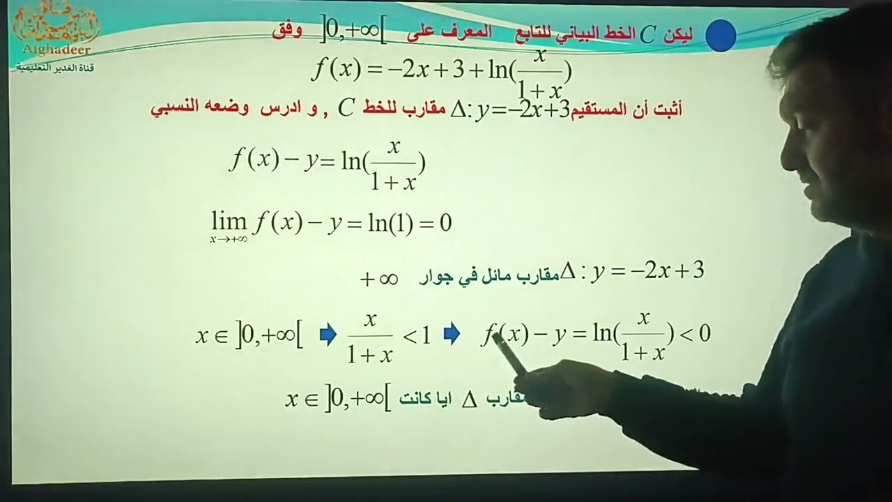 المقارب المائل ودراسة وضعه النسبي 13