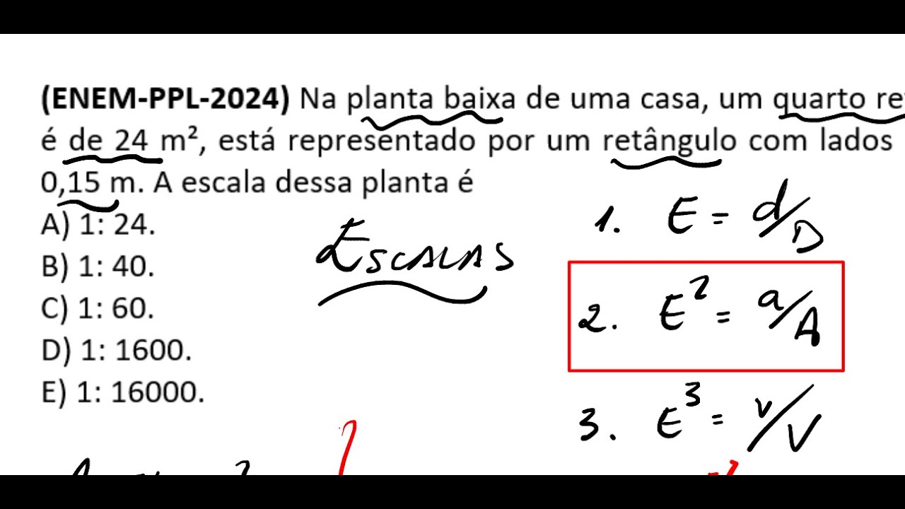 (ENEM-PPL-2024) Na planta baixa de uma casa, um quarto retangular, cuja ...