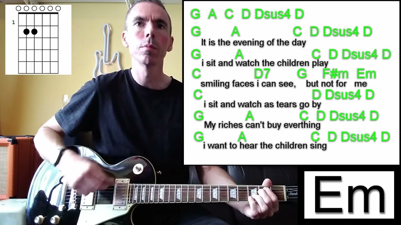 As Tears Go By - The Rolling Stones / Guitar Lesson / Cover / Lyrics