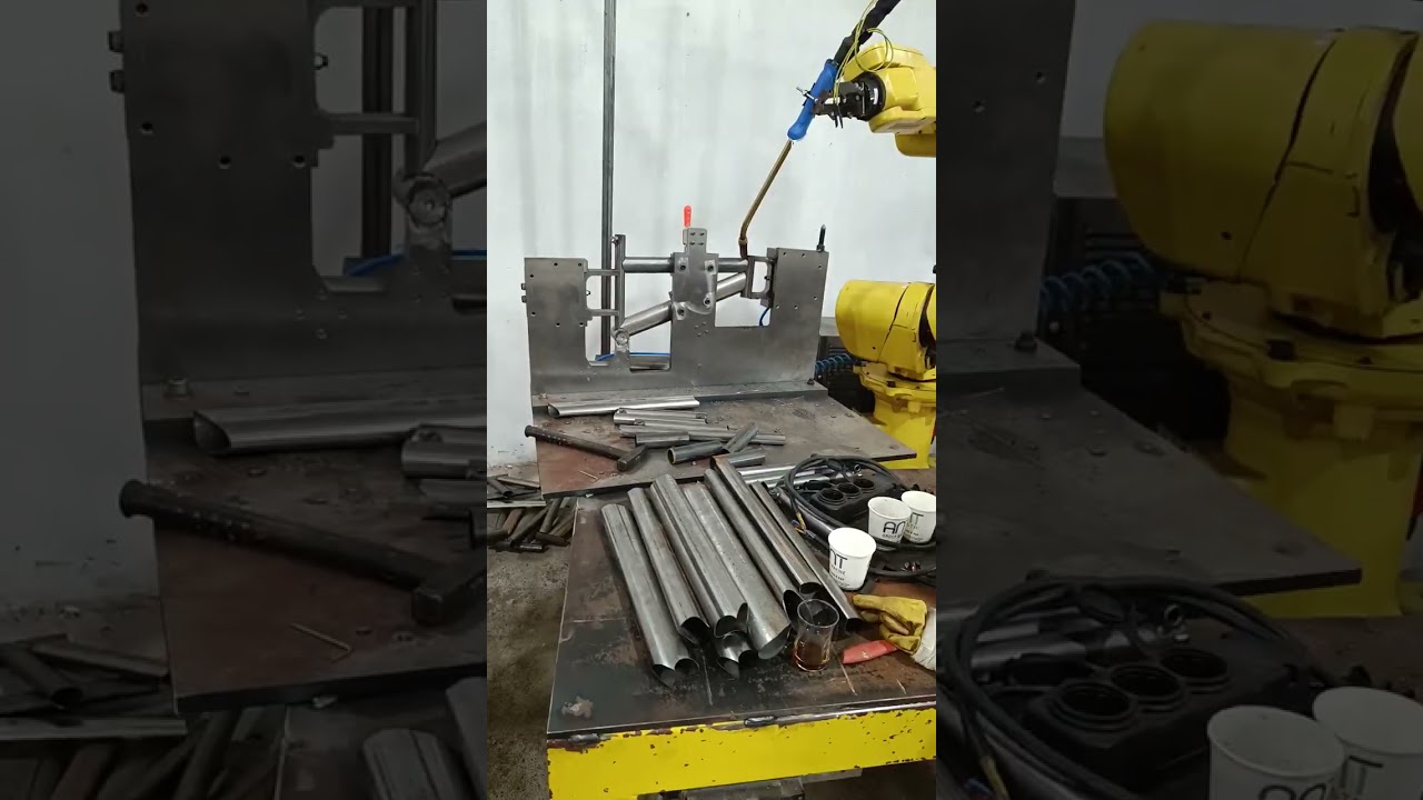ROBOT KAYNAK 01 AÇILIŞ KONTROLÜ - FANUC WELDİNG ROBOT BICYCLE FRAME CONSTRUCTION