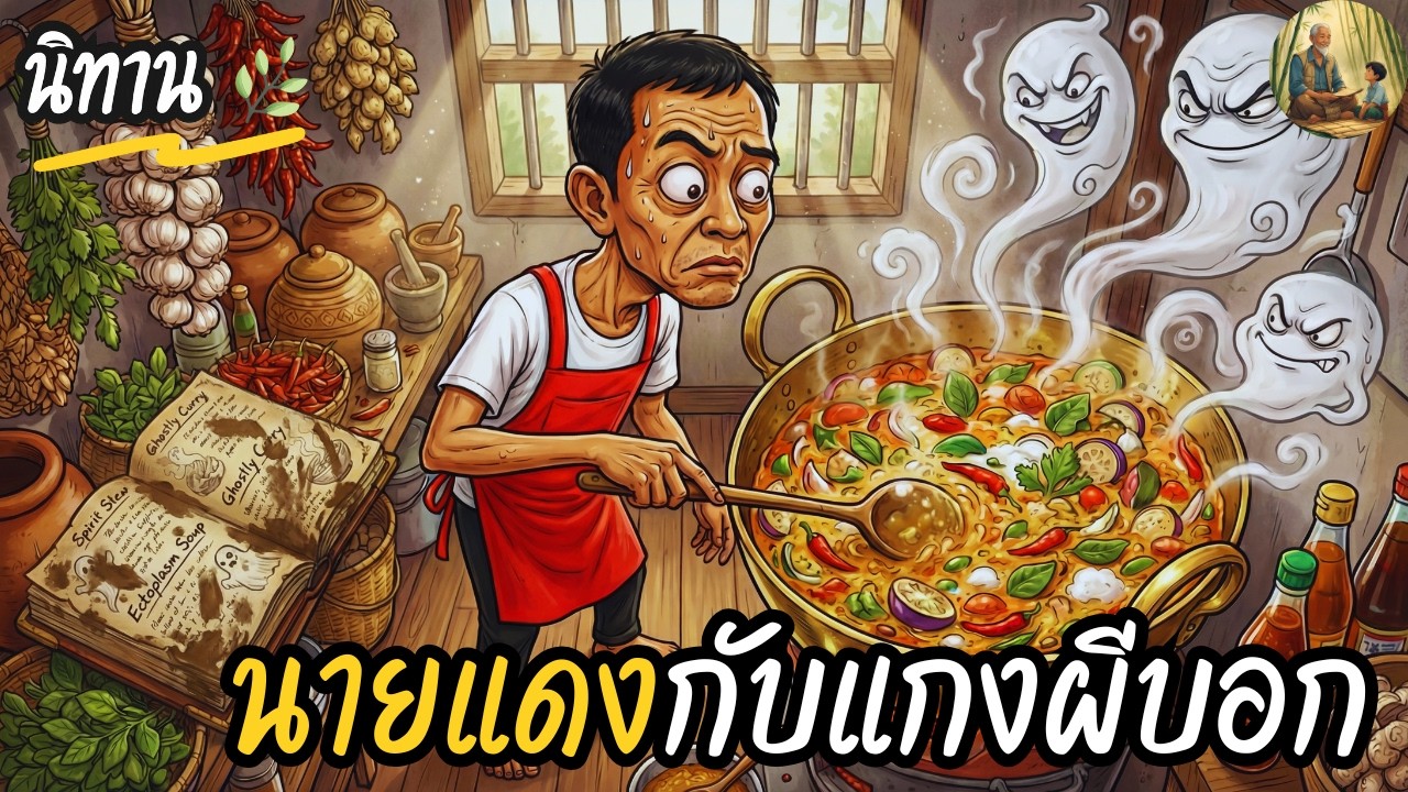 นิทาน | นายแดงกับแกงผีบอก | เขาตั้งใจปรุงแกงตามตำรา จากป่าช้าท้ายวัดที่ขูดเจอ..!!