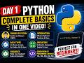 Day 1 | Python Complete Basics Tutorial for Beginners
