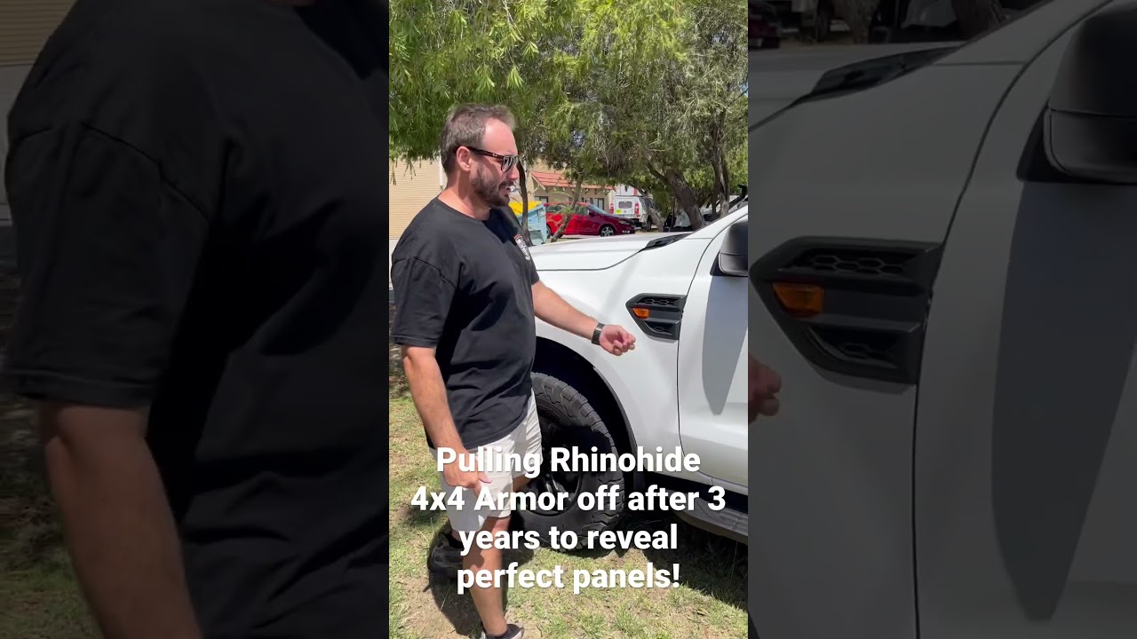 Pulling the Rhinohide 4x4 Armor off after 3 years to reveal perfect panels! Next-GEN coming soon!