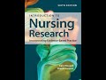 TEST BANK For Introduction To Nursing Research IncorporATIng Evidence Based Practice 6th Edition