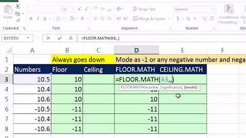 Excel 2013 Preview #3: FLOOR.MATH & CEILING.MATH: Round To Significance Excel Magic Trick 951
