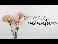 Diy how to make paper carnation cardstock paper flower making