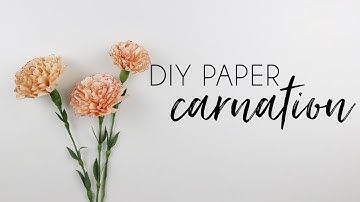 DIY How to make Paper Carnation, Cardstock Paper Flower Making